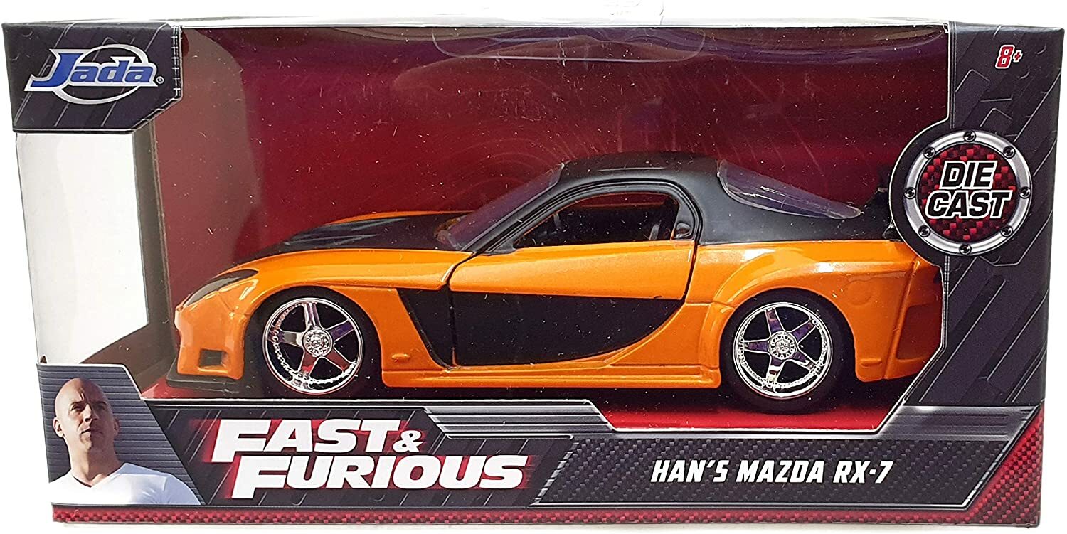 Fast And Furious Han's Mazda RX-7, JADA, Diecast Toy Car, 5 Fast And Furious Han's Mazda RX-7, JADA, Diecast Toy Car, 5