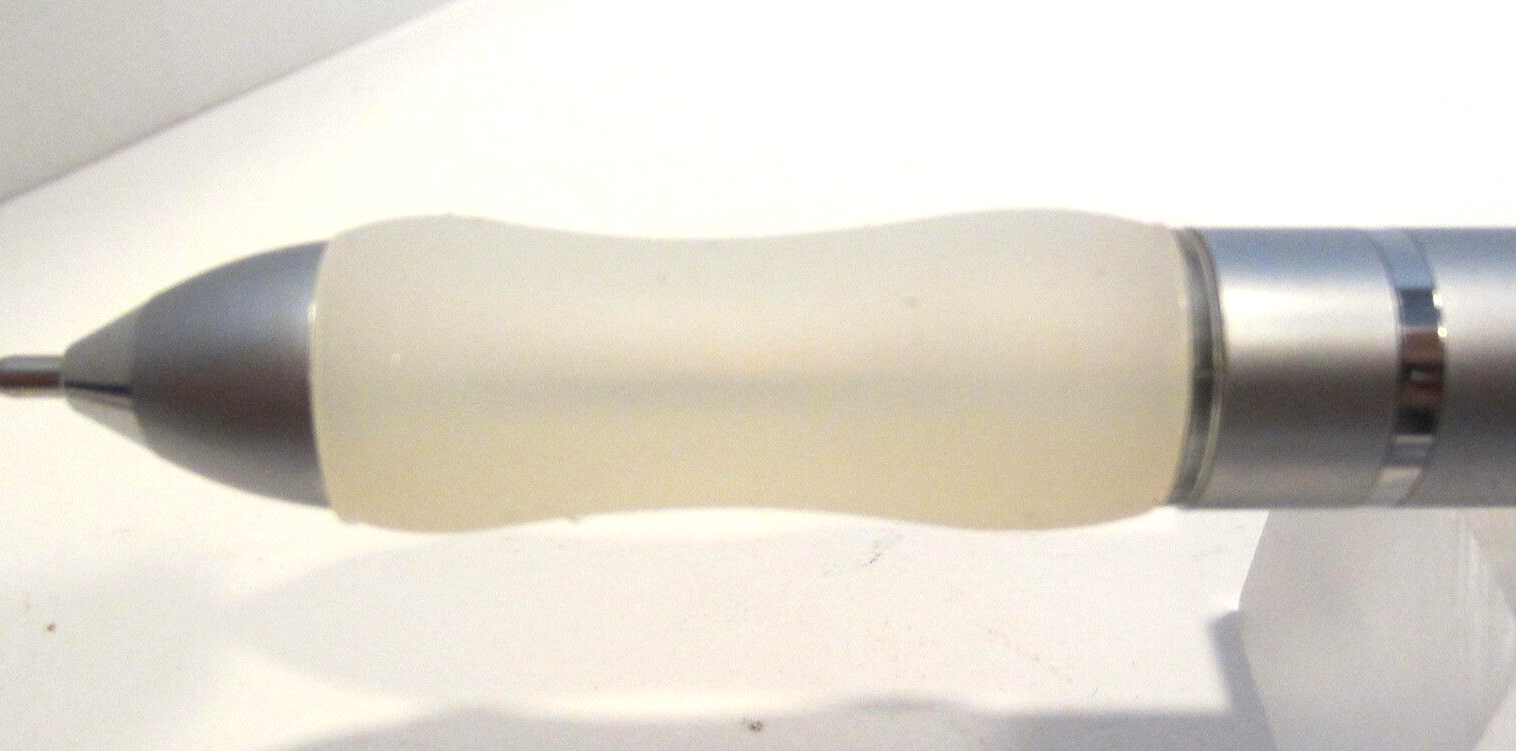 TERZETTI JELLY GRIP SILVER FAT BALLPOINT PEN-METAL BODY IDEAL FOR HAND FATIGUE