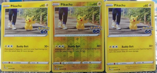 Pokémon Go Pikachu 027/078 Reverse Holo & Regular Common 027