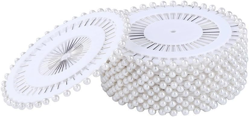 DECORA 480 Pieces Silver round Pearl Head Straight Pins for Hand Crafts and Sewi
