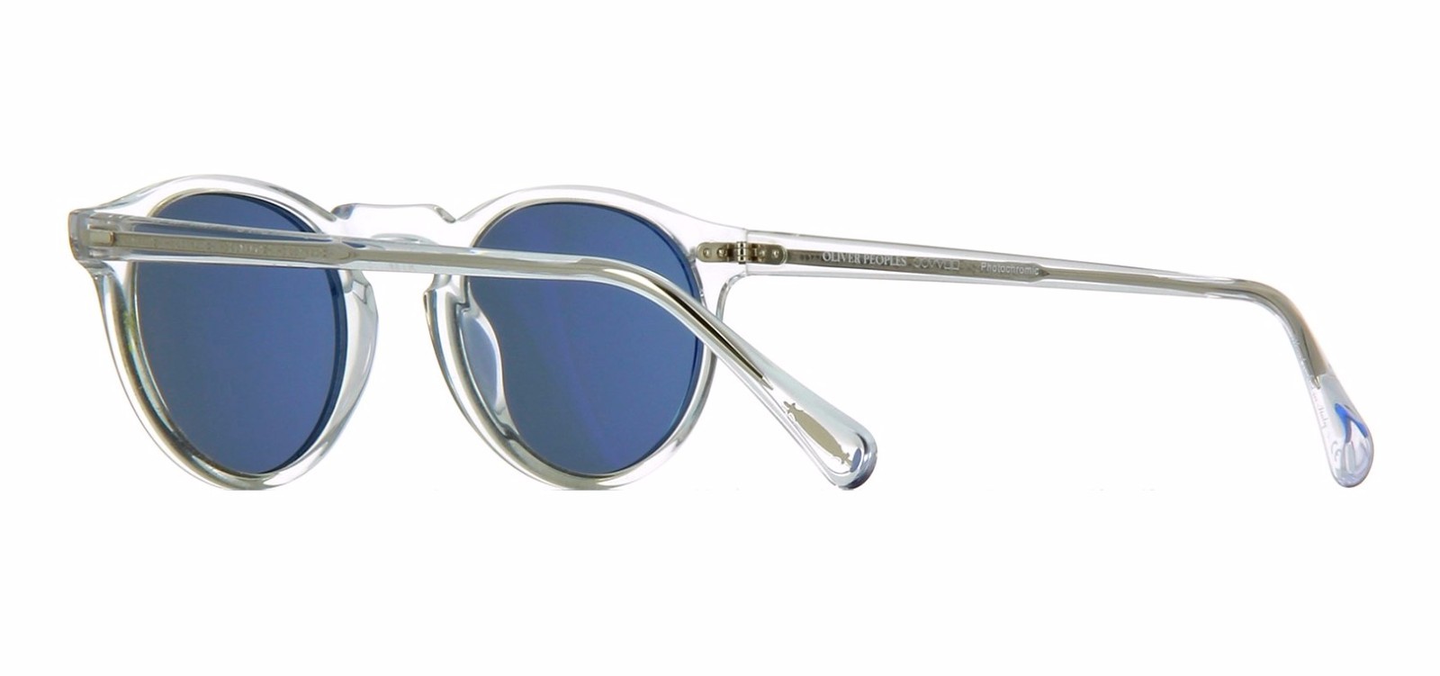 Pre-owned Oliver Peoples Gregory Peck Sun Ov 5217/s Crystal/indigo (1101/r8) Sunglasses In Indigo Photochromic