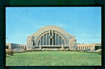 Postcard Cincinnati Union Station Finest terminal in the nation. K