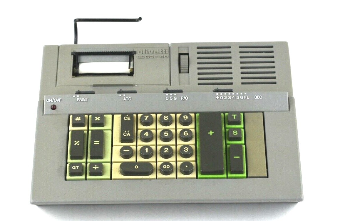 Olivetti Logos 40-a 40a Vintage Desktop Printing Calculator Adding Machine