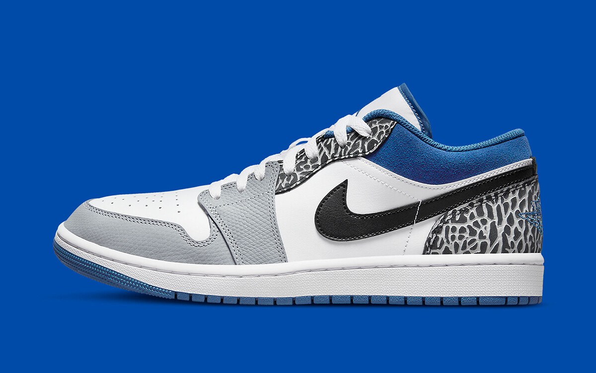 

Мужские кроссовки Nike Air Jordan 1 Low True Blue DM1199-140 US6-12, Синий, Air Jordan 1