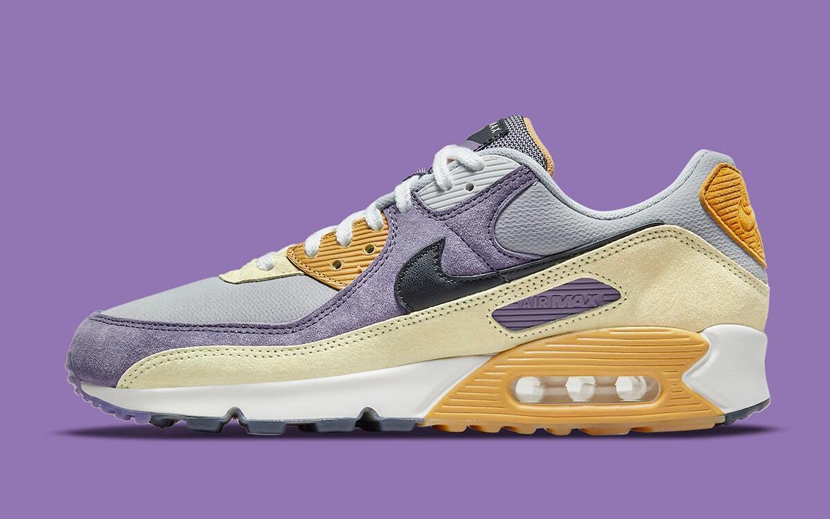 

Nike Air Max 90 NRG Court Purple Lemon Drop DC6083-500 Мужские новинки, Multicolor, Nike Air Max 90