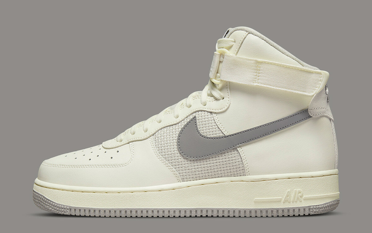 Женские кроссовки Nike Air Force 1 High LE GS Sail Medium Grey Off White Bone DV2236-100