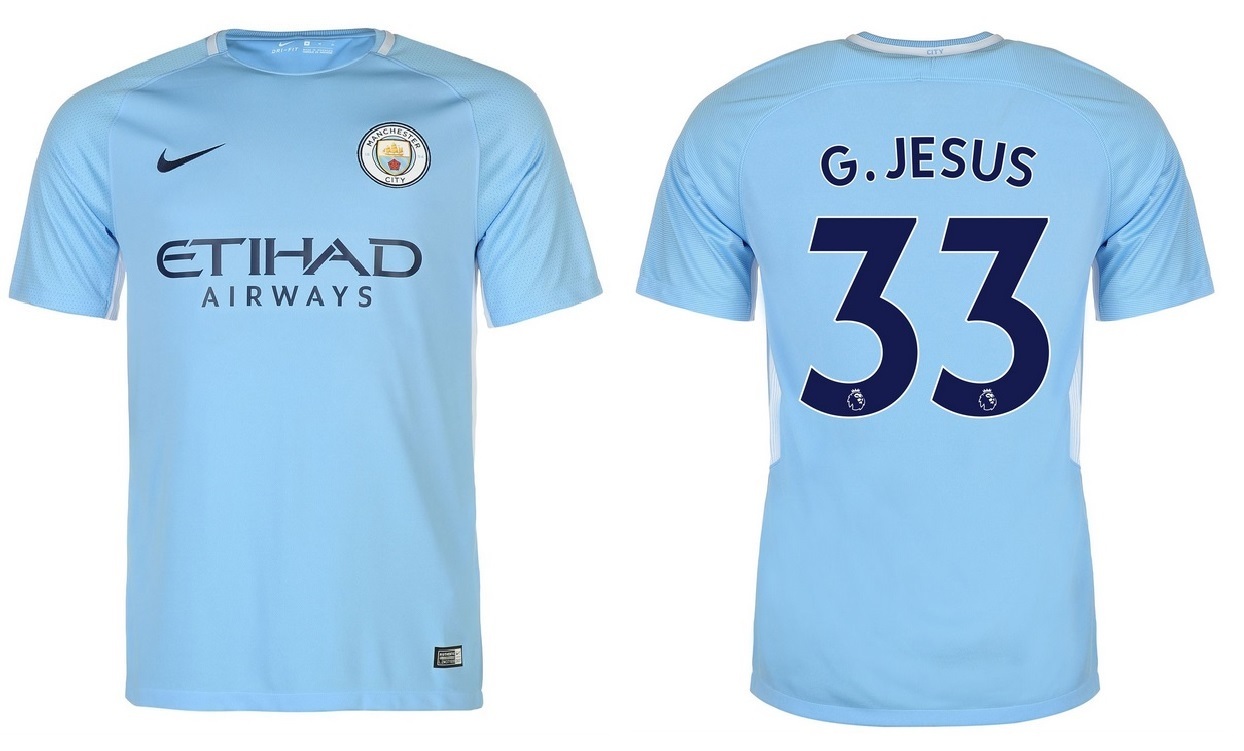 NIKE マンチェスターシティ 2017 ユニフォーム #33 G.JESUS NIKE マンチェスターシティ 2017 ユニフォーム #33 G.JESUS