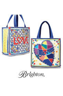 Brighton ''CHERISHED LOVE'' Canvas Tote Bag ($150) NWT