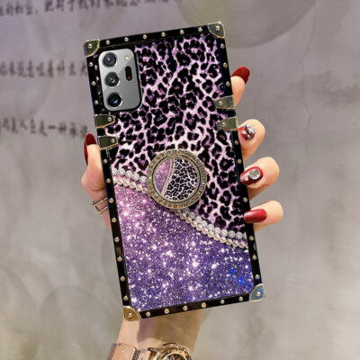 Luxury Square Pearl Leopard Phone Case For Google 6 7 Pro Tecno Camon 17 Spark 7