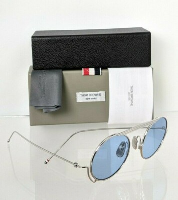 Pre-owned Dita Brand Authentic Thom Browne Sunglasses Tbs 111-02 Silver Tb111 Frame In Blue