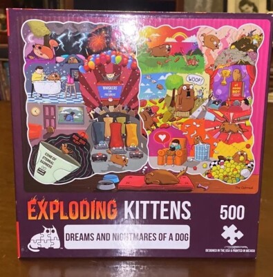 Exploding Kittens Dreams and Nightmares of a Dog Puzzle 500 piece