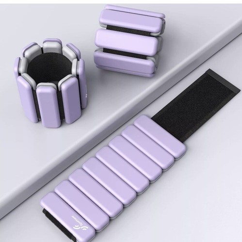 Green Sportneer Wrist & Ankle Weights - 1 Pair (1lb/2lb Each) | Adjustable