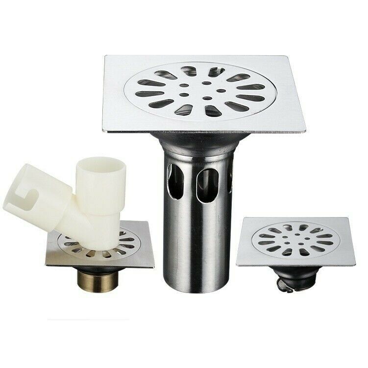 1pcs Acciaio Inox Doccia Scarico a Pavimento Colino Quadrato Griglia Bagno Nuovo