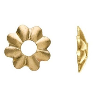14K Gold Filled 4mm Flower Bead Cap 20, 50 or 100 pcs