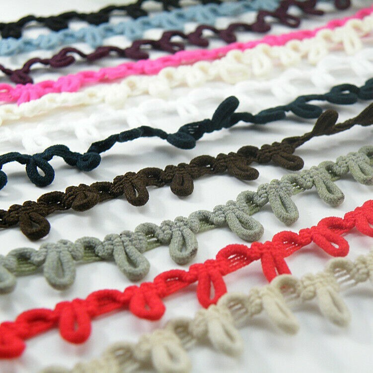 1 Meter Elastic Button Loops Eyelet Sewing Trimming Ribbon Crafts Costume DIY