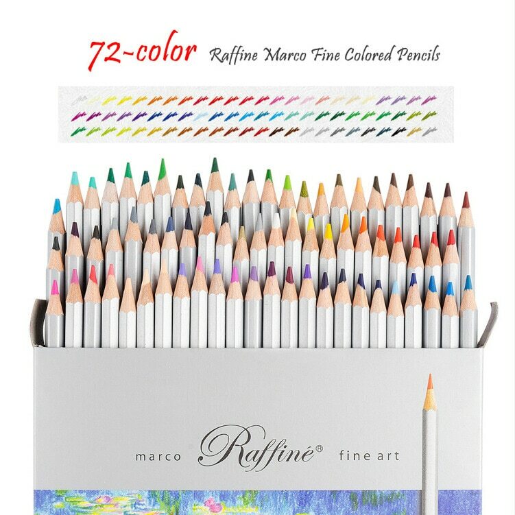 Marco Raffine Art Colored Pencils 48/72 Colors Wood Lapis De Cor Artist