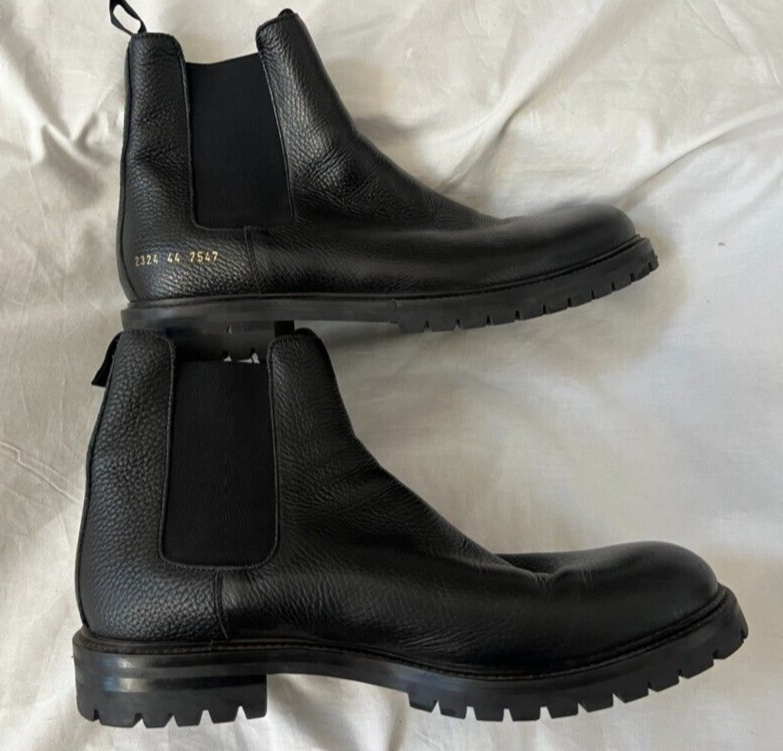 Common Projects Men's Chelsea Boot, size 44 US11 Black
