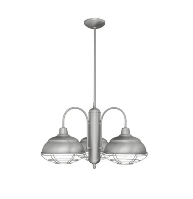 Millennium Lighting 5303 Nickel Neo-Industrial 3-Light Single Tier Chandelier