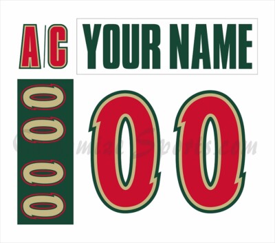 Minnesota Wild Customized Number Kit For 2003-2007 Away Uniform