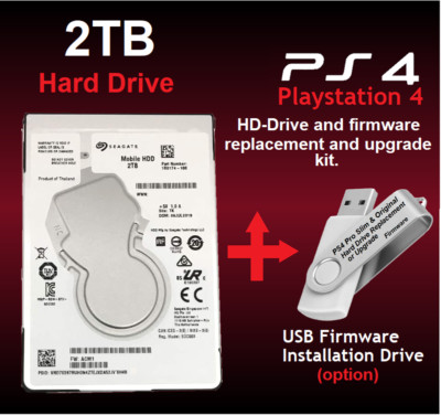 2TB PS4 Pro, Slim & Original PS4 Internal Hard Drive Slim USB OS firmware option