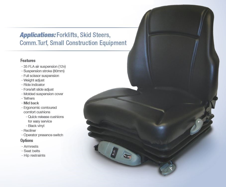 【Nakaty品】AIR SEAT❣️ Kubota Lawn Mower Replacement Seat w/Armrests & Air