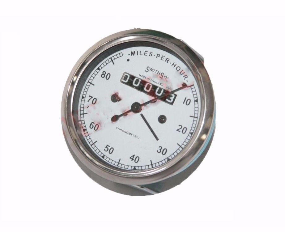 Replica Smiths White Face Speedo Speedometer 80 Mph Fits Norton BSA Triumph 