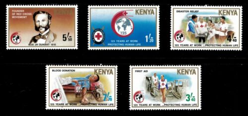 Kenya 1989 - Red Cross, 125th Anniversary - Set of 5v - Scott 486-90 - MNH