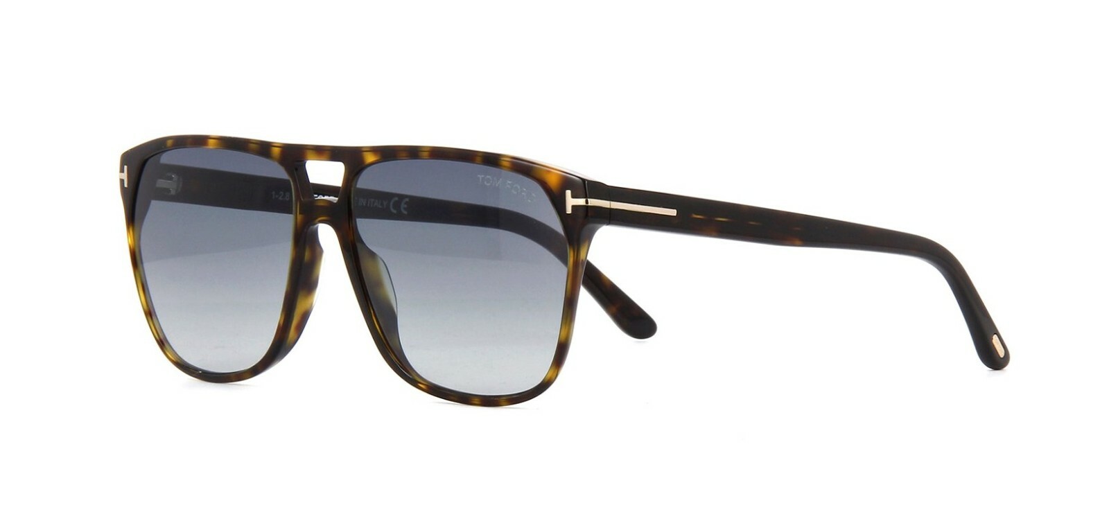 Pre-owned Tom Ford Pavlos-02 Ft 0980 Shiny Gold/grey (30a) Sunglasses In Gray