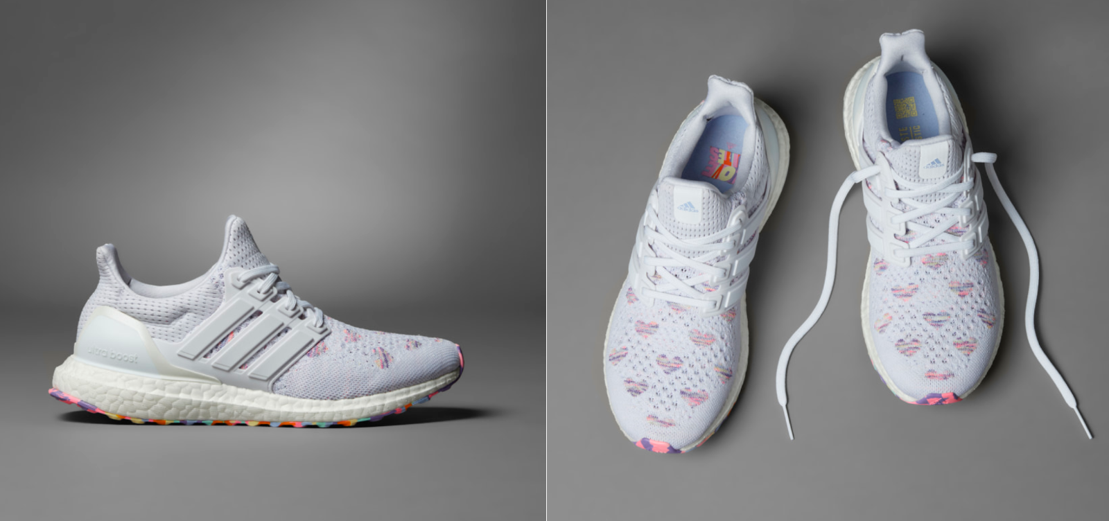 Pre-owned Adidas Originals Adidas Women's Ultraboost 1.0 Valentines Heart Love Shoes Sneakers Hq3857 In Multicolor