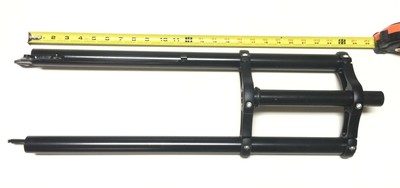 TRIPLE TREE 30/" BIKE BICYCLE Chopper FORK 1 1//8/" threadless w//Disc Tab Black