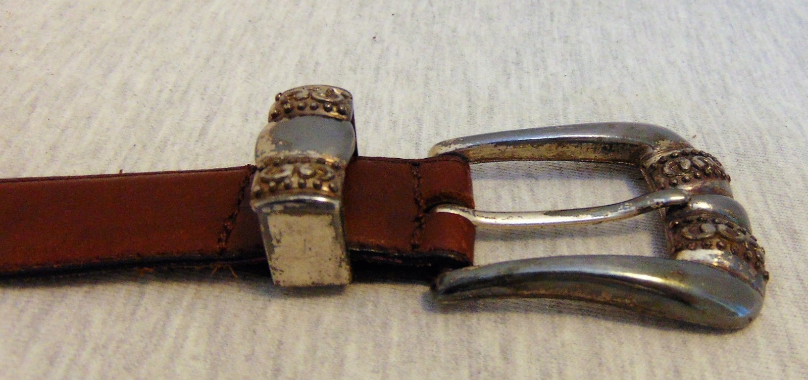 Vintage Donna Katz Brown Leather Belt 32