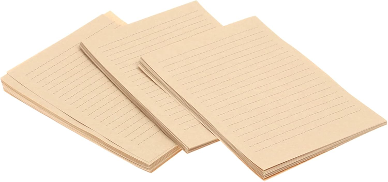 Vintage Lined Kraft Paper Stationery A5 Size 21X15Cm 100 Sheets Old-Fashioned Le