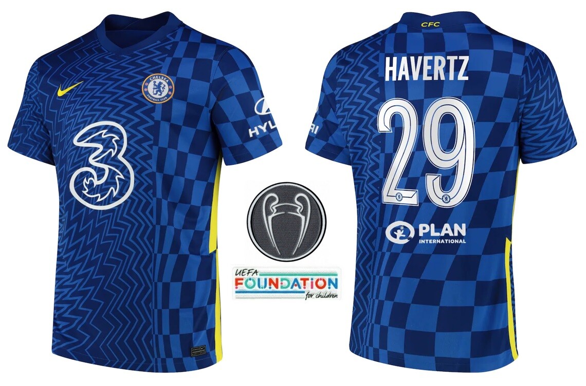 NIKE - Chelsea FC Havertz 29 20/21シーズン　ユニホーム Authentic Nike Havertz Chelsea 20-21 Home Jersey CL Final