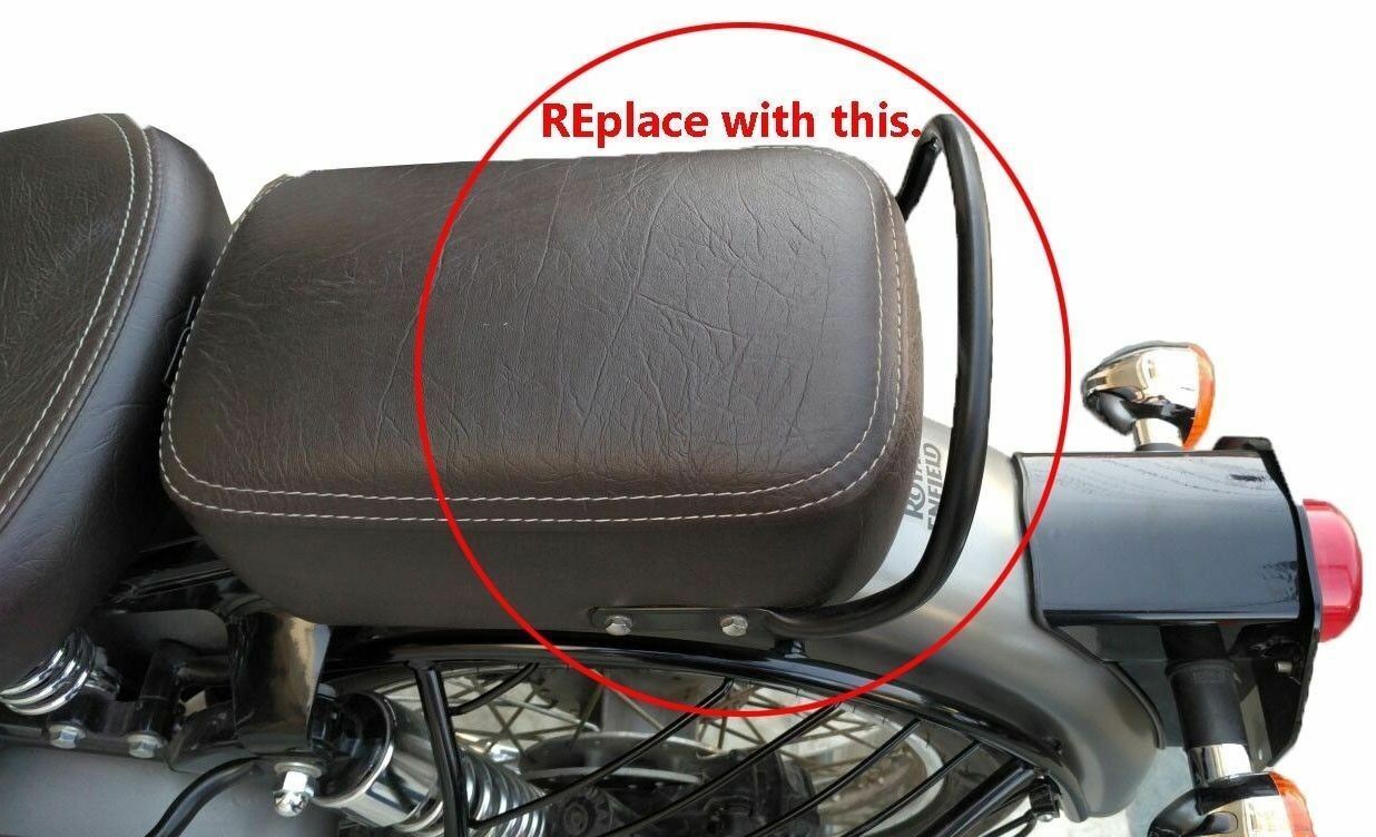 Rear Passenger Backrest with Carrier For Royal Enfield Classic 350 500cc