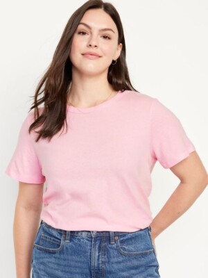 OLD NAVY Women's Size XXL TALL EveryWear Crew Neck  Cotton T-Shirt-Preppy Pink