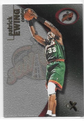 PATRICK EWING 2000-01 FLEER EX 86 NEW YORK KNICKS SEATTLE SUPERSONICS SONICS HOF