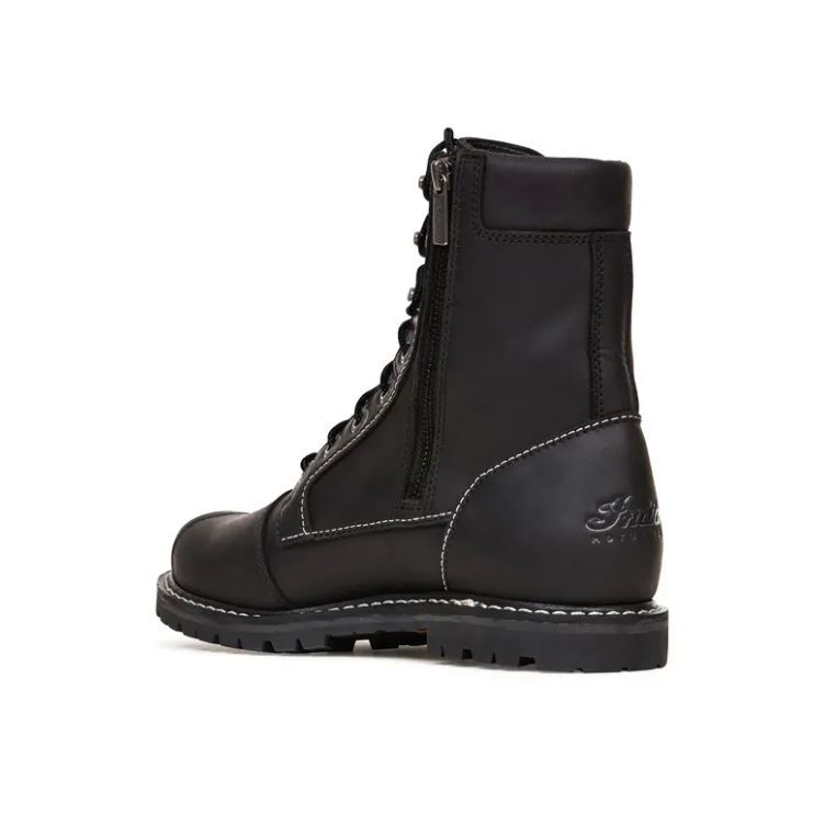 Pre-owned Indian Motorcycle Women's Lace Up Boot Black 2861704