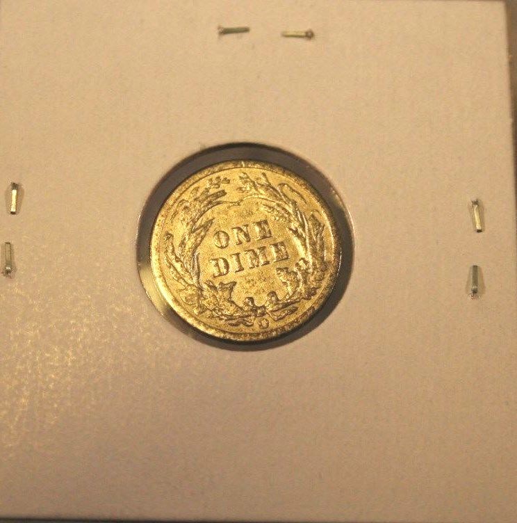 1903 O Barber Dime 10 Cents VG Very Good Repunched 3
