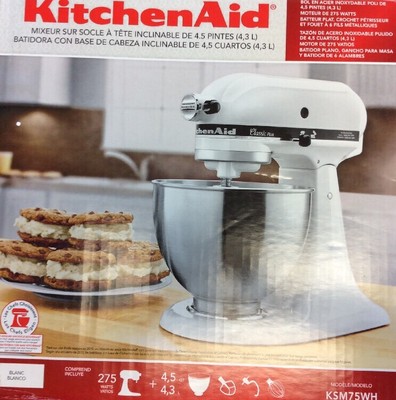 Kitchenaid Ksm75wh Classic Plus Series 4 5 Quart Tilt Head Stand