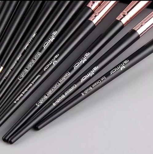 US 12Pcs Eye Makeup Brush Set Blend Shadow Angled Eyeliner Smoke Brushes Tools