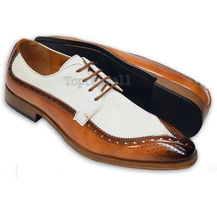 Pre-owned Handmade Men's Leather Oxfords Brogue Super Stylish Dress Wedding Shoes-927 In Multicolor