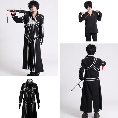 Sword Art Online Kirito Kirigaya Kazuto Uniform Cosplay Herren Anzüge Paket