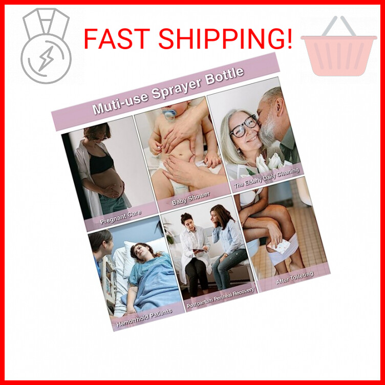TopQuaFocus 12oz Perineal Bottle for Postpartum Care Portable Travel Peri Spraye