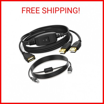 Herfair USB Splitter 1 in 2 Out Switch for Two Computers Connected One Printer U