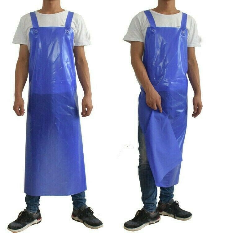 PVC Plastic Apron Cooking Chef Worker Labor Workwear Waterproof Anti-Oil Unisex