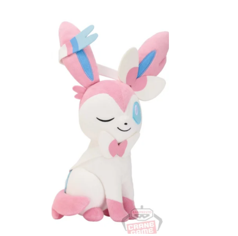 Покемон БАНПРЕСТ Пикачу мофугутто получает плюшевый приз Посмотри на хвост Сильвеона