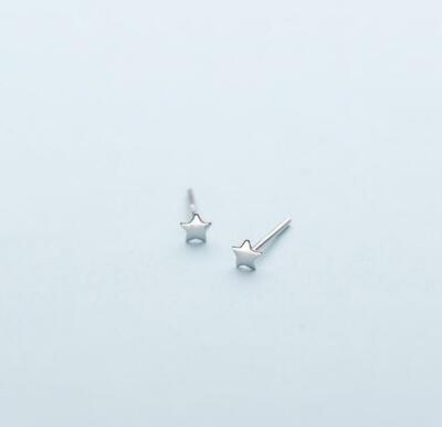 Super Fashion Tiny Star Silver Earrings Stud