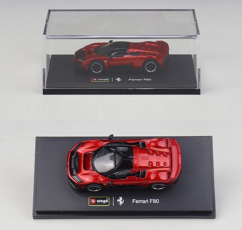Separate mirror parts detail on Ferrari F80 diecast model