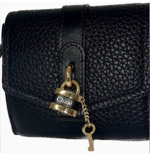 【Chloe】 Tri-fold Logo Wallet Chloé Small Chloé Iconic Tri Fold With Coin Pocket in Shiny