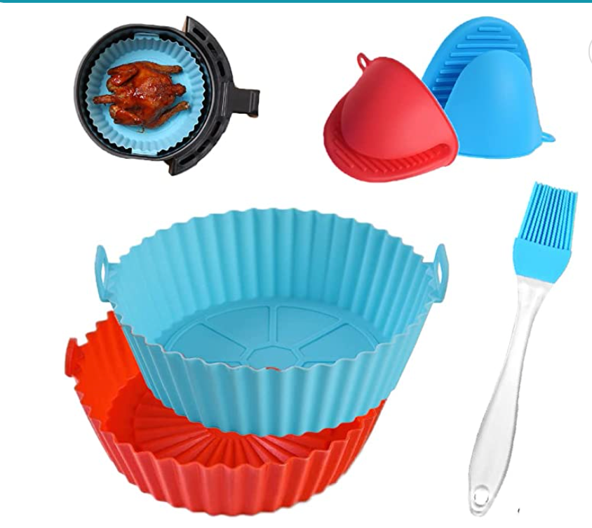 Silicone Liners Pot For 3 To 5 Qt Oil Brush& Silicone Hands